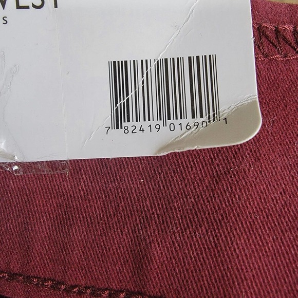 Nine West Women's Heidi Pull On Skinny Twill Pants Size 4 Tawny Port Wine - Picture 5 of 7